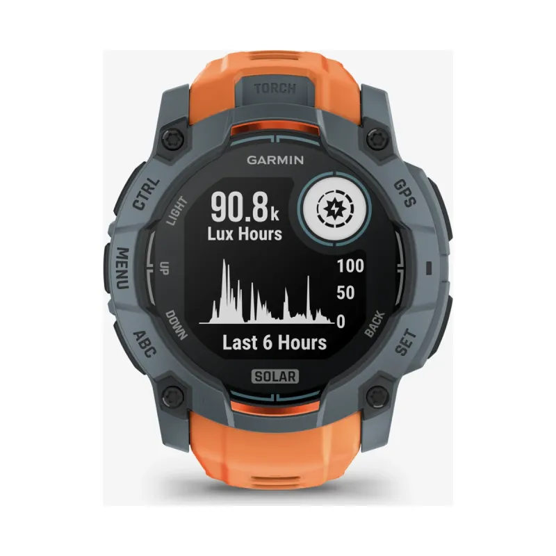 Garmin Instinct® 3 Solar 010-02935-01 - 50 mm Twilight mit Silikon-Wechselarmband 26 mm Solstice